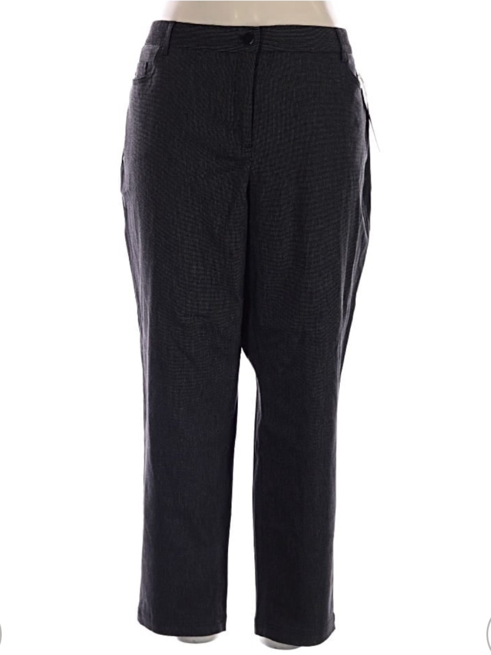 Dalia Collection Black& gray Straight-Leg Women's Pants